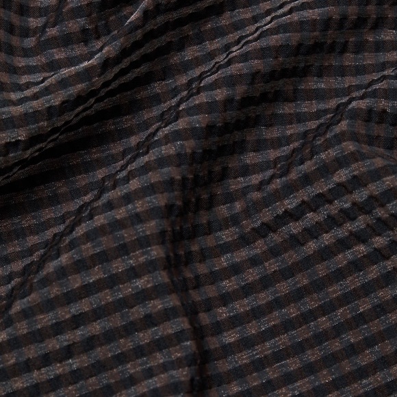 NWT 🖤 GANNI Seesucker Puff-Sleeve Midi Dress - Picture 10 of 12